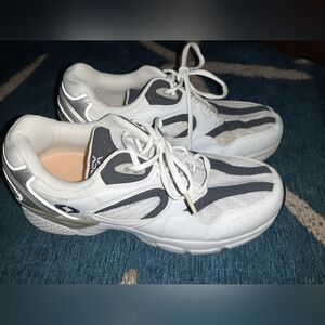 Apex X521 Men's Boss Runner - White/Navy W/orthotic Insoles Size 11 WIDE